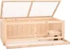 A wooden hamster cage with an open lid and a small house inside. Náhľad obrázku produktu
