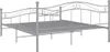 vidaXL Bett Grau Metall 140x200 cm Produktbild-Vorschau 4