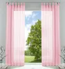 2er-Pack Gardinen Transparent Vorhang Set Wohnzimmer Voile Produktbild-Vorschau 1