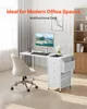 A modern office space with a desk, chair, and computer. Produktbild-Vorschau