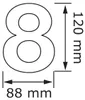 Hausnummer ''8'' Rost Produktbild-Vorschau 2