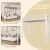 Hochbett 90 x 200 cm aus Metall mit Doppelleiter und Produktbild-Vorschau 7