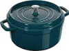 A teal Staub cocotte is shown from a slightly elevated angle against a white background. Náhled obrázku produktu