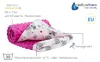Babydecke für babys Baumwolle, 75x100, Teddy mit dunkelrosa Produktbild-Vorschau 2