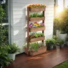 Jardinière verticale FLORA en bois laqué avec toile de Voir les images du produit 9