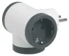 Verteiler Schuko Mehrfach Steckdos 3X Shuko T-Form weiß NEU Anteprima dell’immagine prodotto 4