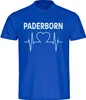 multifanshop Herren T-Shirt - Paderborn - Herzschlag, blau, Produktbild-Vorschau 1