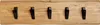 HAKU Wandgarderobe akazie, schwarz - Massivholz, Metall, Produktbild-Vorschau 3