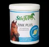 A white plastic tub of Stiefel Zink Plus horse supplement with a picture of a horse's head on the front. Produktbild-Vorschau