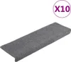 vidaXL Tappetini per gradini Autoadesivi 10 pezzi 65x21x4 Anteprima dell’immagine prodotto 1