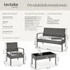 TecTake 403398, Grau, 4 Sitz(e), Erwachsene & Kinder, Produktbild-Vorschau 5
