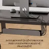 A close-up view of a desk with a computer monitor, keyboard, and mouse, showing an integrated storage solution for cable management. Náhled obrázku produktu