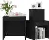 vidaXL Set di 3 tavoli, materiale in legno nero Anteprima dell’immagine prodotto 4