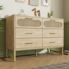 Sweiko Rattan kommode Sideboard mit 6 Schubladen, Produktbild-Vorschau 11