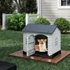 COSTWAY 75x57x68 cm Hundehütte Outdoor, wetterfestes Produktbild-Vorschau 6