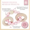 Bieco Beißring Baby mit Silikon Perlen Rosa, 7 cm | ab 0 Produktbild-Vorschau 4