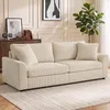 HOMCOM 3-Sitzer-Sofa, Couch mit Armlehnen, Zierkissen, Produktbild-Vorschau 2