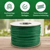 A spool of green wire is shown on a wooden surface, with marketing icons and text above. Anteprima dell’immagine prodotto