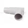 A white plastic pipe fitting with a 90-degree bend, shown against a white background. Produktbild-Vorschau