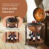 GOPLUS Globusbar mit Rollen, Minibar Maßivholz, Weinhalter Produktbild-Vorschau 2