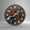 Wanduhr - Rund - Glasuhr - Motorrad Chrom Räder - 30x30cm - Produktbild-Vorschau 3