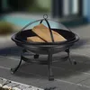 HI Feuerschale mit Funkenschutz Stahl Schwarz Produktbild-Vorschau 3
