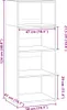 vidaXL Highboard White 50x41x124 cm Materiál na bázi dřeva Náhled obrázku produktu 8