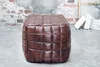 Design Echtleder Hocker RIDER braun Sitzhocker Fußhocker Produktbild-Vorschau 6