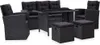 vidaXL 6-tlg. Garten-Lounge-Set mit Kissen Poly Rattan Produktbild-Vorschau 11
