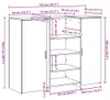 vidaXL Recepční stůl bílý 135x50x103,5 cm materiál na bázi Náhled obrázku produktu 8