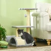 Arbre à chat PawHut 72 cm avec boules en peluche, tiges en Voir les images du produit 10