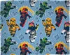 A repeating pattern of Lego Ninjago characters on a light blue background with Lego brick elements. Anteprima dell’immagine prodotto