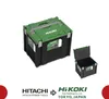 Two black and green HiKOKI toolboxes are displayed against a white background. One is closed and larger, while the other is open and smaller, revealing foam padding inside. Anteprima dell’immagine prodotto