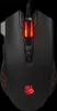A top-down view of a black gaming mouse with red LED lighting. Produktbild-Vorschau