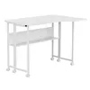 Klaptafel / bijzettafel Maclean, wit, mobiel, 100 x 73 cm, Productafbeelding-voorbeeld 3