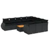 CLORIS 11-tlg. Garten-Sofagarnitur mit Kissen Schwarz Poly Produktbild-Vorschau 2