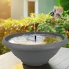 Solar-Brunnen Set für draußen -  große 50 cm Schale grau Produktbild-Vorschau 3