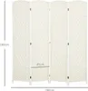 HOMCOM Paravento a 4 ante 180 x 180 cm Divisorio pieghevole Anteprima dell’immagine prodotto 3