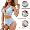 Bikini Sets für Damen Highwaist-Bikini-Hose Bauch Kontrolle Produktbild-Vorschau 4