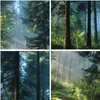 Wanduhr - Quadrat - Glasuhr - Wald Dämmerung die Sonne - Produktbild-Vorschau 8