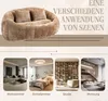 okwish Divano letto, Pouf con 2 cuscini, Poltrona relax con Anteprima dell’immagine prodotto 5