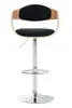 TPFLiving Barhocker Kingsley Holz/Stoff Natura/Schwarz Produktbild-Vorschau 2