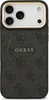 A close-up view of a black GUESS phone case with a repeating logo pattern and the brand name in gold lettering. Podgląd zdjęcia produktu