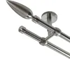 Gardinenstange Set Edelstahl Look Metall Ø 16mm Produktbild-Vorschau 1