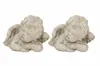 Engel 2er Set Zement StoneArt creme Skulptur 13,5x10cm Produktbild-Vorschau 1