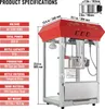 SucceBuy Machine à pop-corn 850 W, 237 ml chaudière machine Voir les images du produit 7