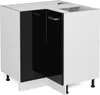 Eckschrank für Hausrat Vicco R-Line Schwarz Hochglanz 75.6 Produktbild-Vorschau 1