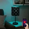 Smart LED Tischleuchte, Dekorstanzungen, Samt, schwarz, H Produktbild-Vorschau 1