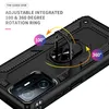 A close-up view of a black smartphone case with an integrated ring holder. Produktbild-Vorschau
