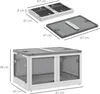 Outsunny Aufbewahrungsbox Truhe 99L Stapelbare Auflagenbox Produktbild-Vorschau 6
